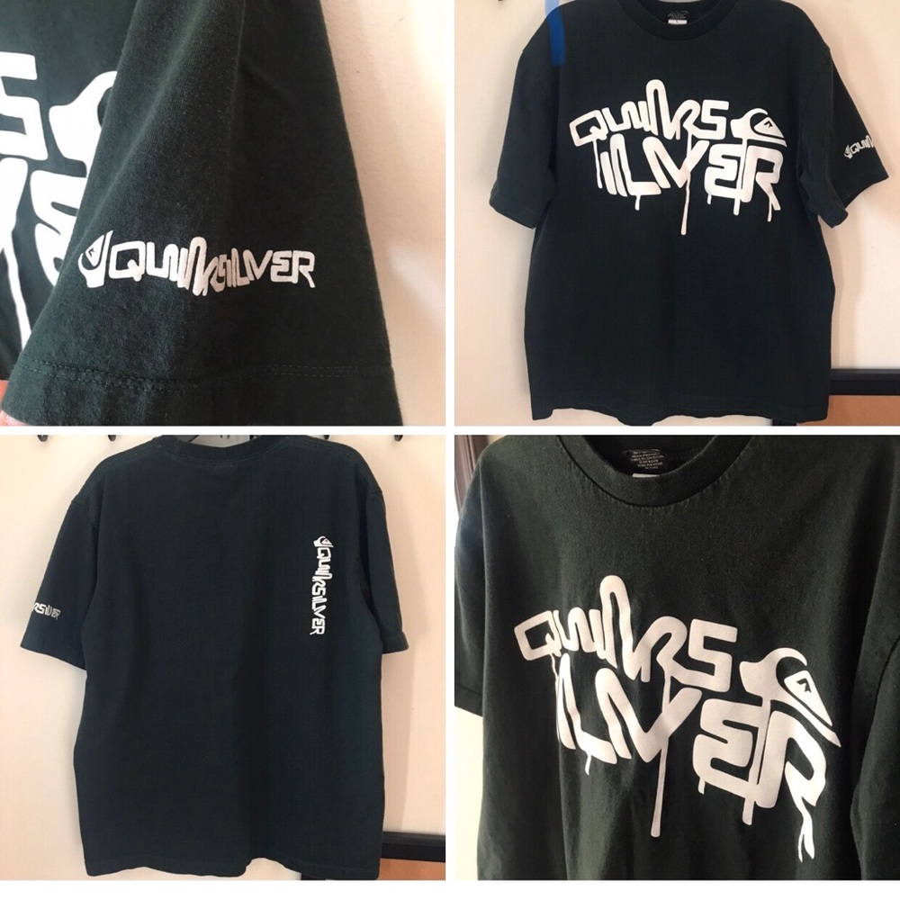 Vintage QuilSilver Spellout Tee M/L